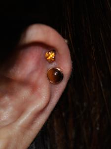 シトリン × タイガーアイ シトリン × タイガーアイ