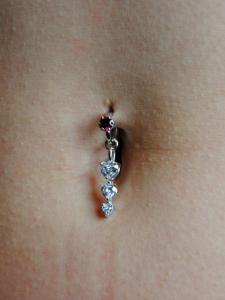 おへそチャーム三連 with ルビー おへそチャーム三連 with ルビー