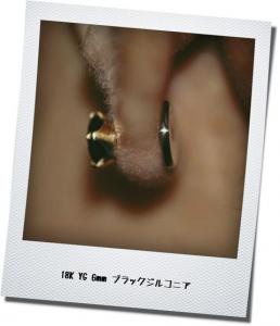 18K YG 6㎜ ブラックジルコニア 18K YG 6㎜ ブラックジルコニア