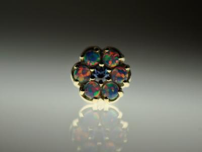 アレキサンドライト × ブラックオパール アレキサンドライト × ブラックオパール