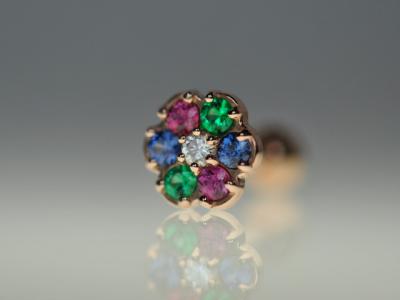 ダイヤモンド × ルビー × ブルーサファイア × エメラルド ダイヤモンド × ルビー × ブルーサファイア × エメラルド