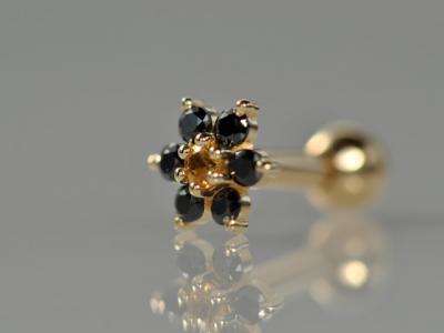 イエローサファイア × ブラックジルコニア イエローサファイア × ブラックジルコニア