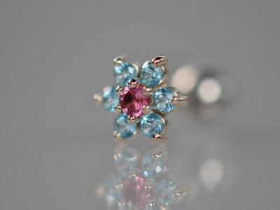 ピンクトルマリン × ブルートパーズ ピンクトルマリン × ブルートパーズ