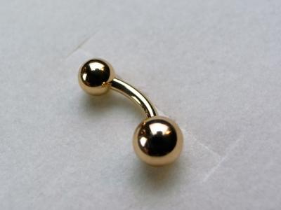 18K  YG カーブドバーベル 18K  YG カーブドバーベル